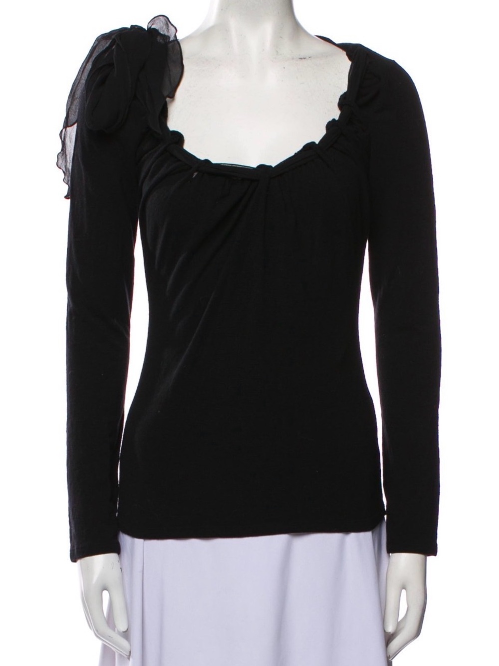 Blumarine Scoop Neck Top With Sash Tie Closure / Labeled XS, Fits XS-S